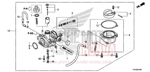 CARBURETOR (CRF110FD/E/H/J) CRF110FH de 2017